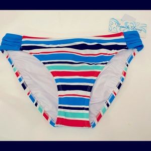Beach Diva bikini bottoms blue/white/orange